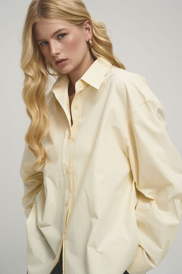 Сорочка класична вільного крою лимонна SH-CLASSIC/04 #RU# Рубашка классическая свободного кроя лимонная SH-CLASSIC/04 № 1