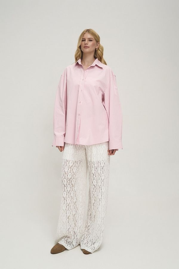 Сорочка класична вільного крою рожева SH-CLASSIC/03 #RU# Рубашка классическая свободного кроя розовая SH-CLASSIC/03 № 3