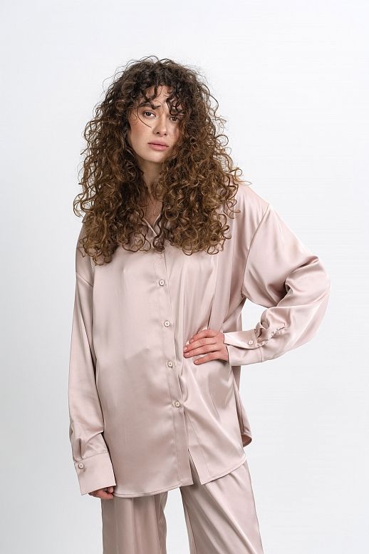 Костюм сатиновий бежевий