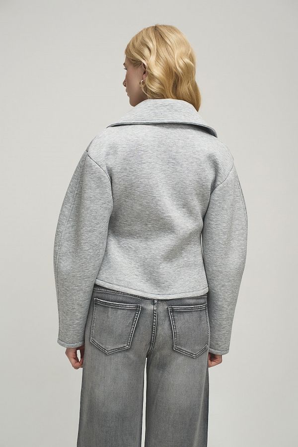 Бомбер з силуетними рукавами сірий URBAN/B-02 #RU# Бомбер с силуэтными рукавами серый URBAN/B-02 № 6