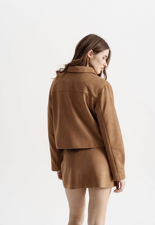 Спідниця замшева руда