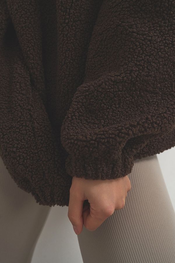 Світшот теді із замком коричневий TKOFG/02 #RU# Свитшоты TKOFG/02 № 3