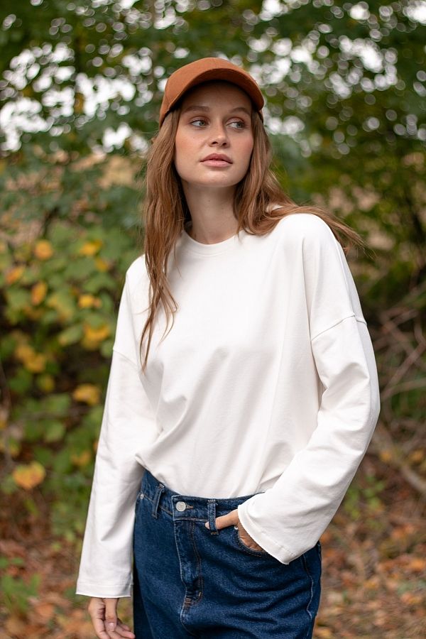 Лонгслів молочний LN0011 #RU# Лонгслив молочный LN0011 № 1