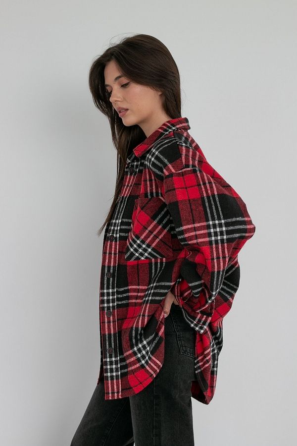 Сорочка утеплена червоно-чорна МБС4002s/3 #RU# Рубашка утепленная красно-черная МБС4002s/3 № 5