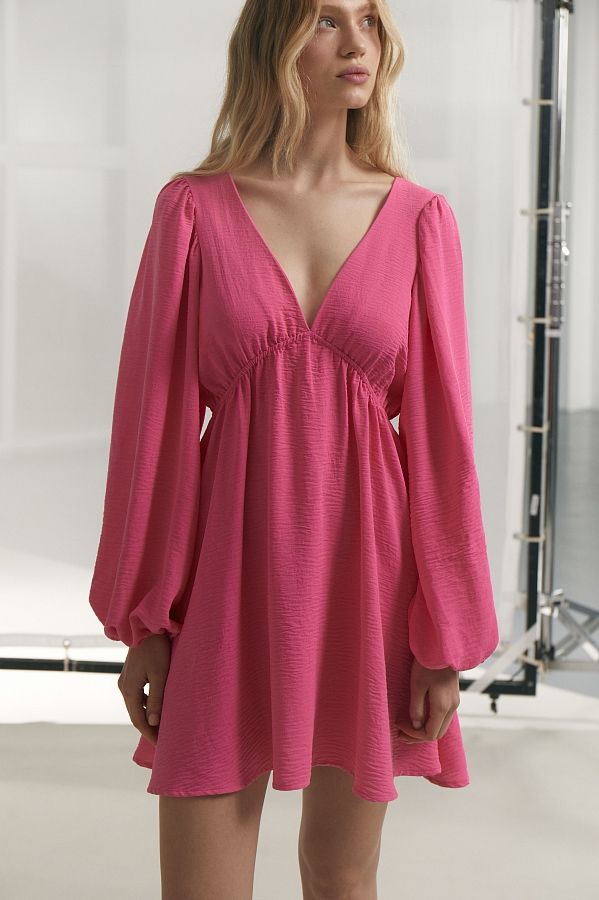 Сукня міні з відкритою спиною рожева VID1124/1 № 3