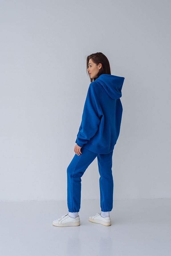 Костюм спортивний утеплений на флісі худі+джогери синій Н0126/5 #RU# Костюм спортивный утепленный на флисе худи+джогеры синий Н0126/5 № 3