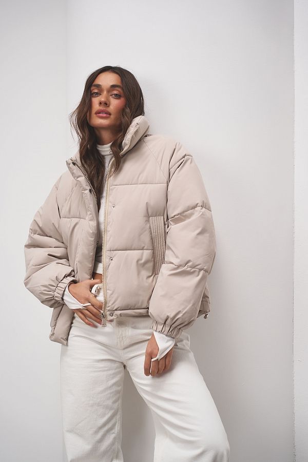 Куртка вкорочена на замку світло-сіра PUVK25/2 #RU# Куртка укороченная на замке светло-серая PUVK25/2 № 1