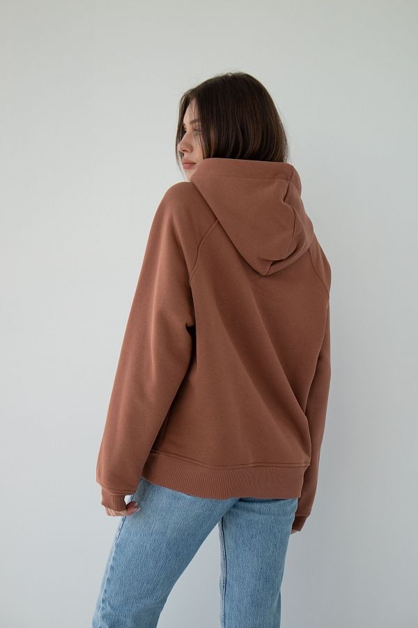 Худі утеплене на флісі капучіно Т1211/1 #RU# Свитшоты Т1211/1 № 3