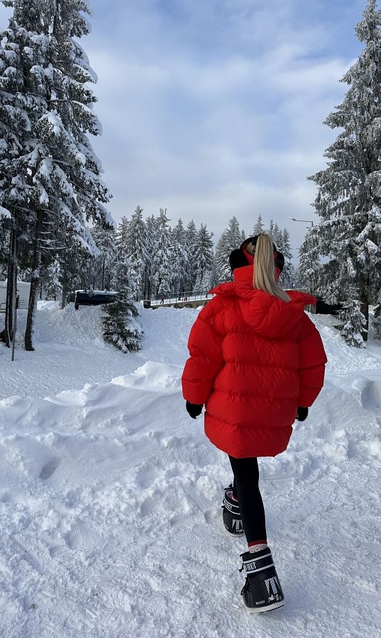 Пуховик зимовий подовжений червоний KZR25POD/2 #RU# Пуховик зимний удлиненный красный KZR25POD/2 № 2