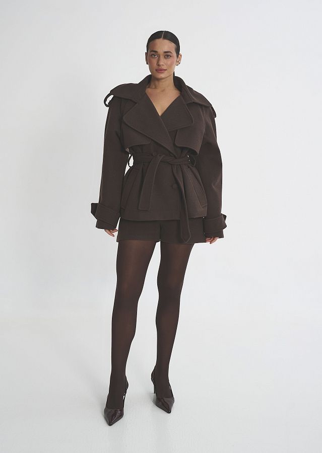 Піджак під пояс коричневий PJ-PAS/1 #RU# Пиджак под пояс коричневый PJ-PAS/1 № 1