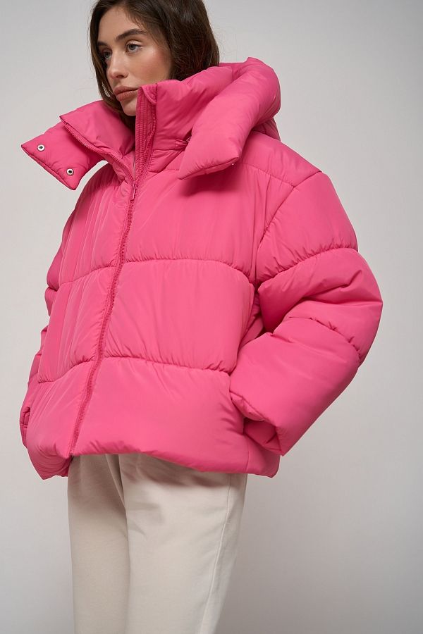 Куртка вкорочена на замку рожева KR0110/3 #RU# Куртка укороченная на замке розовая KR0110/3 № 2