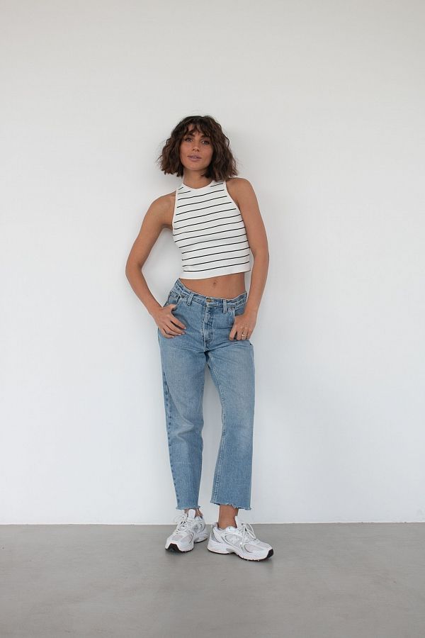 Майка у смужку біла TR04/1 #RU# Майка в полоску TR04/1 № 2