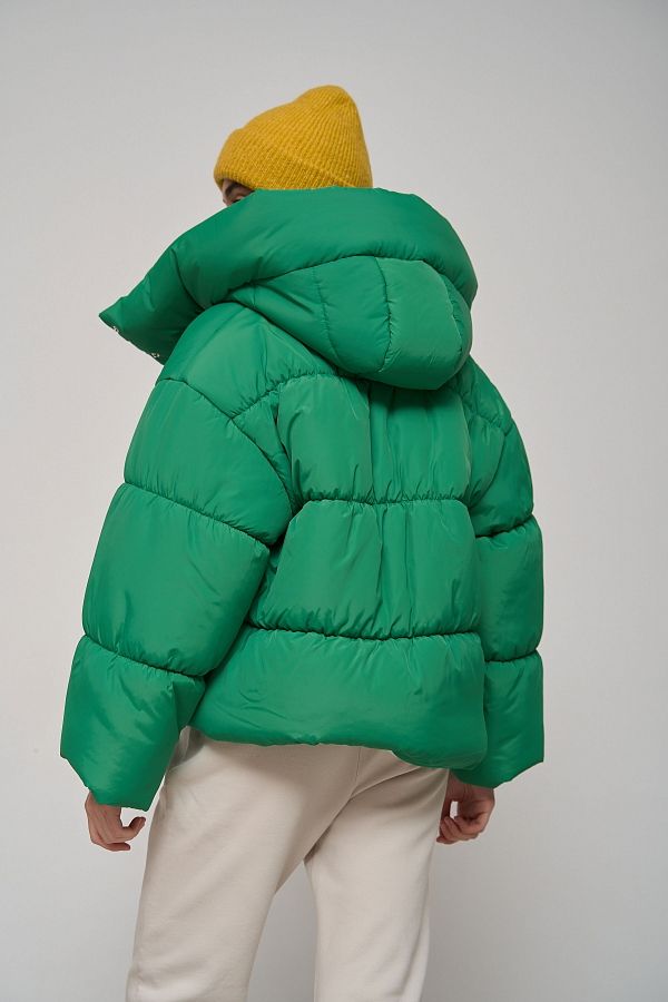 Куртка вкорочена на замку зелена KR0110/5 #RU# Куртка укороченная на замке зеленая KR0110/5 № 3