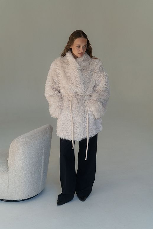 Шубка подовжена молочна - №2