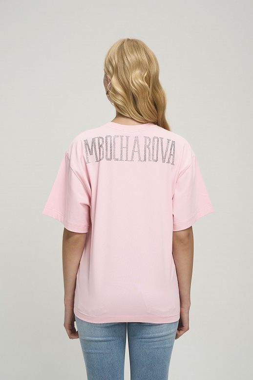 Футболка зі стразами MBocharova рожева - №2