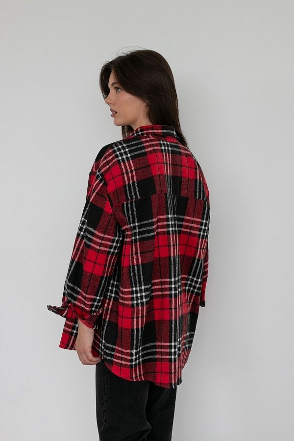 Сорочка утеплена червоно-чорна МБС4002s/3 #RU# Рубашка утепленная красно-черная МБС4002s/3 № 4