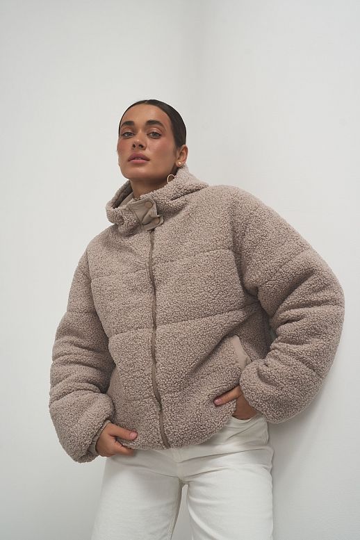 Куртка тедді капучіно