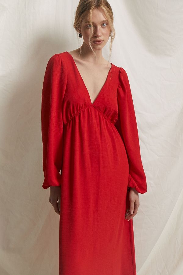 Сукня максі з відкритою спиною червона МБПЛ003/1 № 5